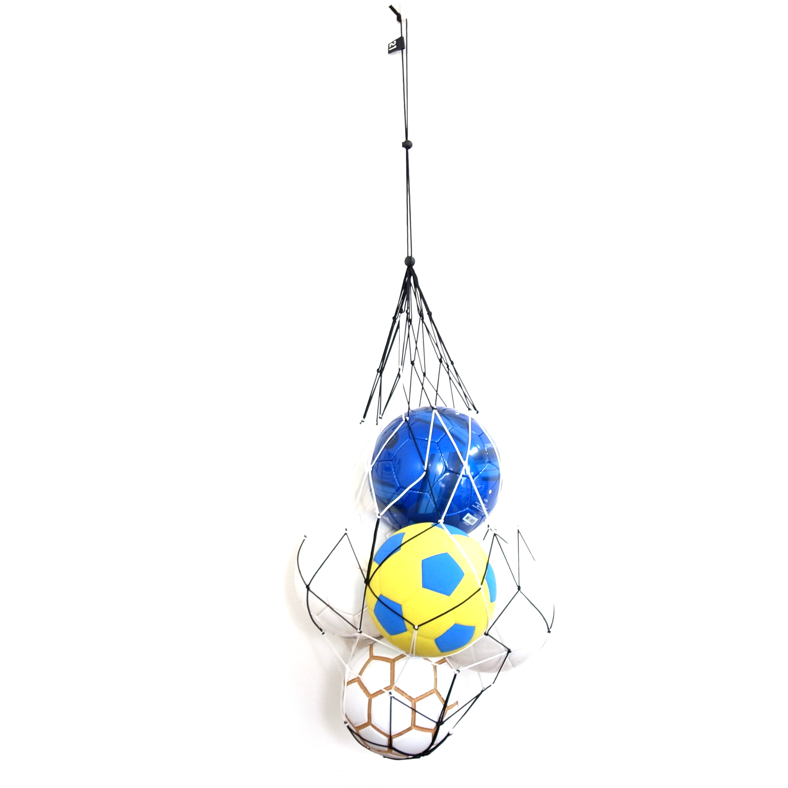 サッカーボールをおしゃれに収納するボールネット コンビ Xlサイズ ブラック ホワイト Capitan カピタン